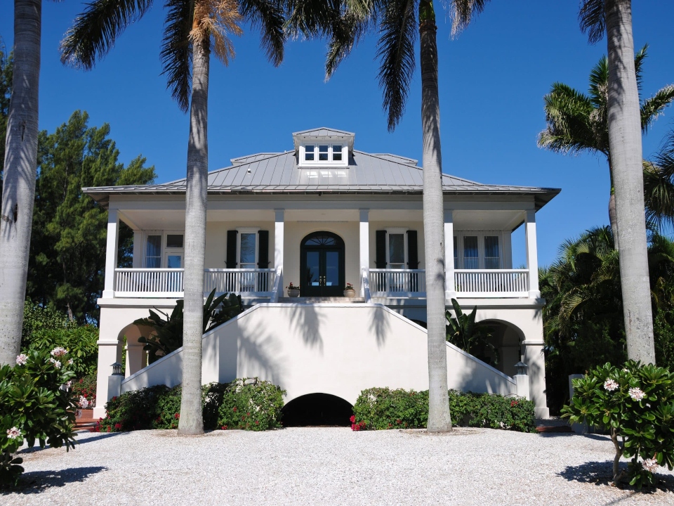 white beach house
